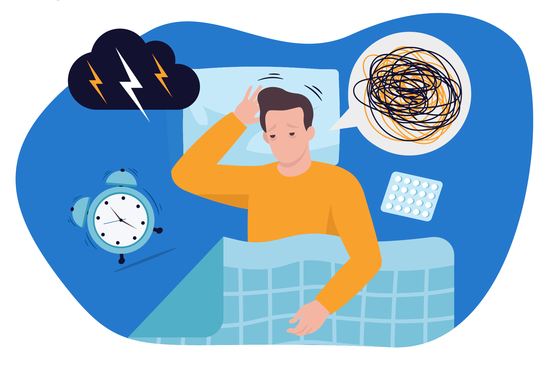 Consequências de suor noturno que perturba o sono